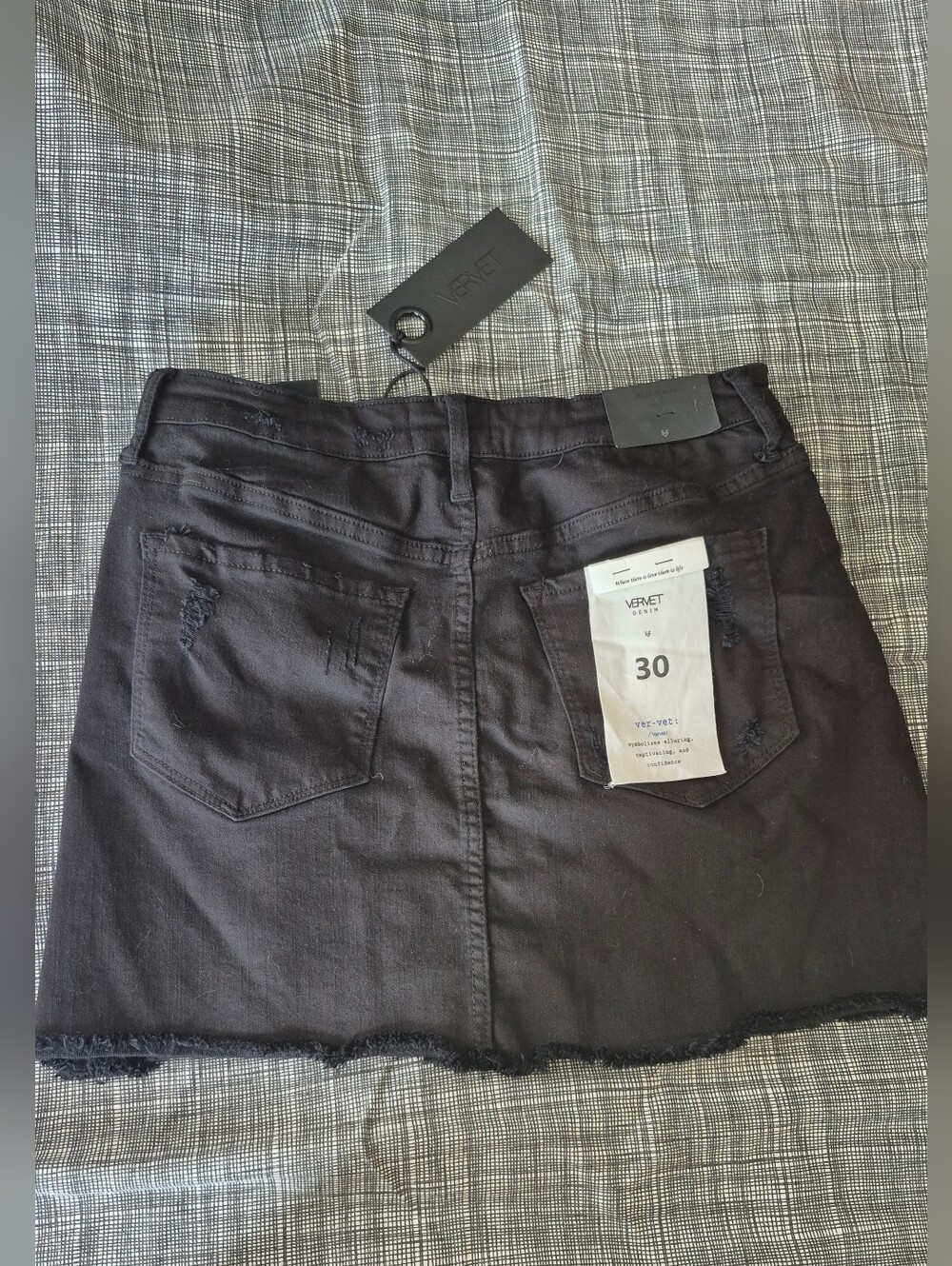 NWT★ Vervet Black  Denim Super Stretching Skirt / 30